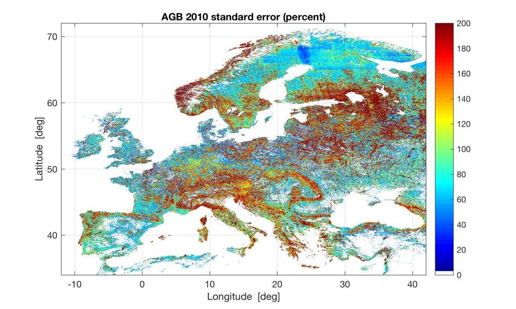 Standard error of AGB estimates Very large