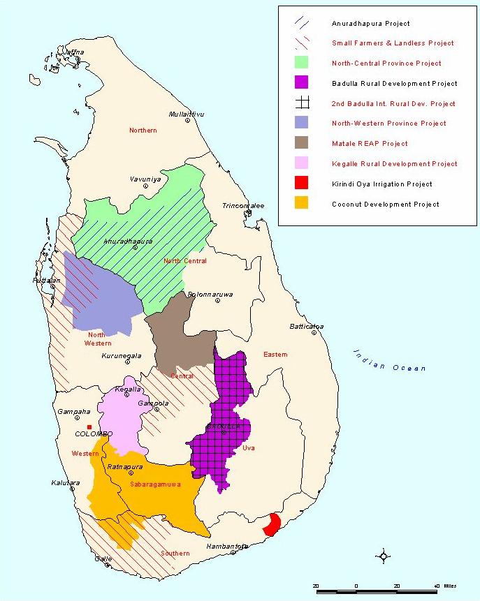 MAP OF IFAD OPERATIONS IN SRI LANKA Source: IFAD The designations employed and the presentation of the material in this map do not imply the
