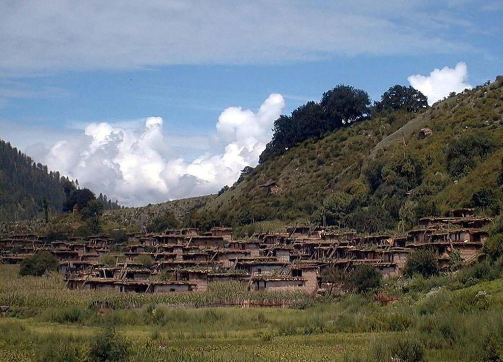 A typical village in the high altitude areas.