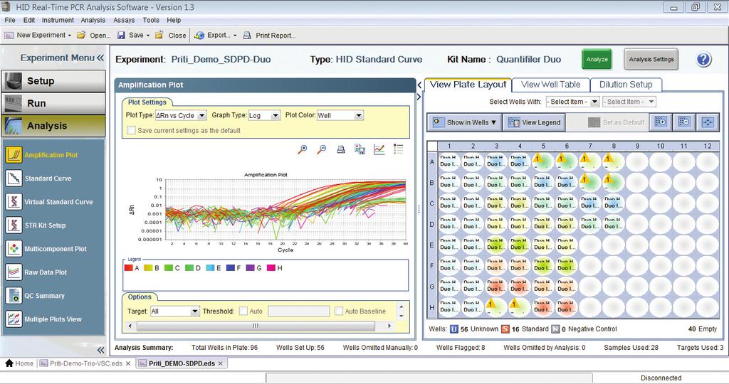 The intuitive, easy-to-navigate user interface further streamlines the workﬂow (Figure 3). The Plate Setup, Run, and Analysis functions are accessed in the Experiment Menu on the left navigation pane.
