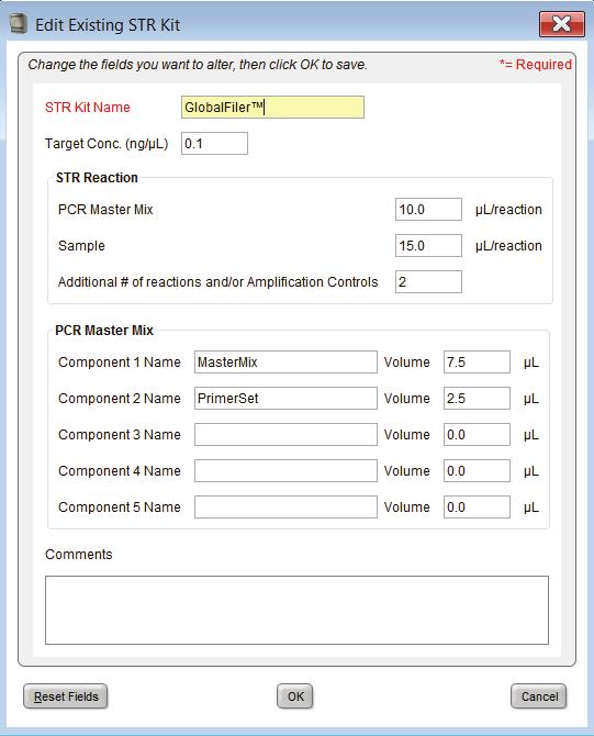 Dilution preferences or DNA target concentration can be edited in real time for each sample. This tool makes STR reaction setup quick and easy, and minimizes the potential for errors.