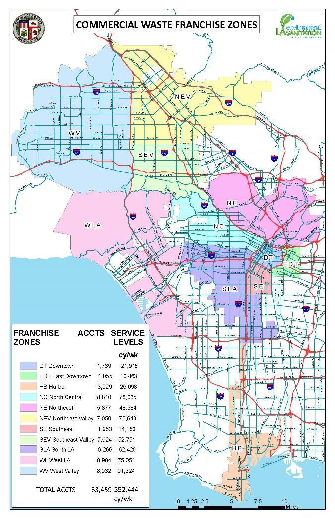 Figure 1 Vicinity Map Another very important benefit of the location is its convenience to the Downtown, East Downtown and Southeast Franchise Zones as described in the City-Wide Exclusive Franchise