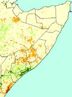 disrupting for agriculture than for pastoralism, making it preferable to use a Post War LTA for agriculture. In addition SPOT VEGETATION data have a 1km resolution while NOAA AVHRR and RFE only 8km.