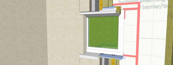 Non-Flange Mounted Window (Stucco, Deep Insulation) 6" 1 2 1.