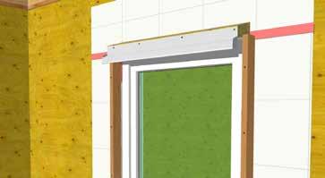 Install self-adhered membrane through wall flashing over the head