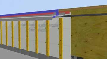 12 11 11. Install sheathing membrane as a water resistive barrier for the parapet.