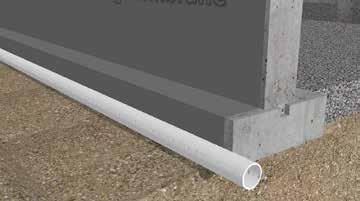 Install perforated pipe with filter fabric at the