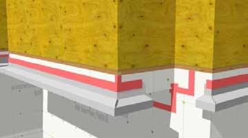 Seal the leading edge of the sheathing membrane with sheathing
