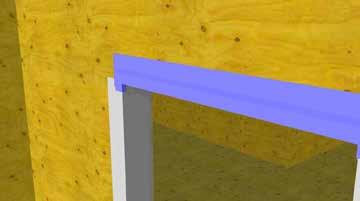 Install sheathing tape along the jambs and head of the window frame and extend onto the face of the wall.