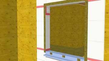 2" 5 6 5. Install self-adhered membrane at sill corners, extending up the jamb to the height of the sheathing membrane. Finish the self-adhered membrane 2" onto the face of the wall. 6. Install self-adhered subsidiary sill membrane to aid in water diversion over the ROCKWOOL COMFORTBOARD.