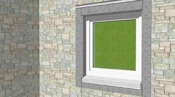 Grout stone cladding joints to maintain continuity of