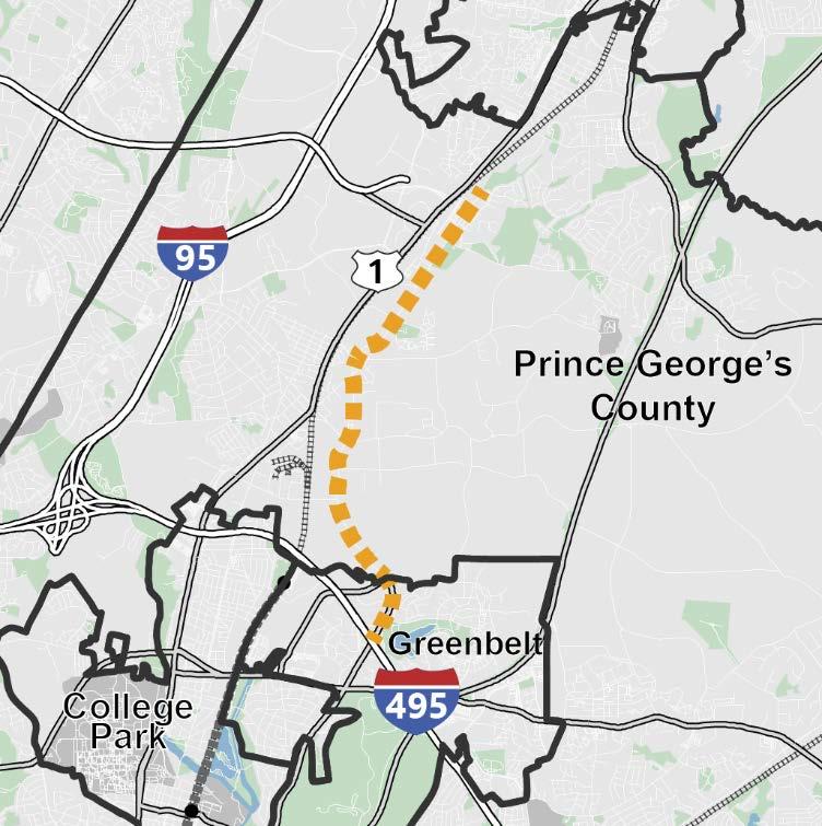 MD 201 WIDENING From I-495, Capital Beltway to US 1 North of Muirkirk Road PROPOSED MAJOR ADDITION VISUALIZE 2045 Basic Project Information Project Length 4.5 Miles Anticipated Completion.