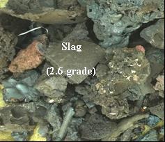The chemical analysis of the slag sample indicates that almost all the iron oxide and chromite ore have been reduced to their respective metal and form the alloys.
