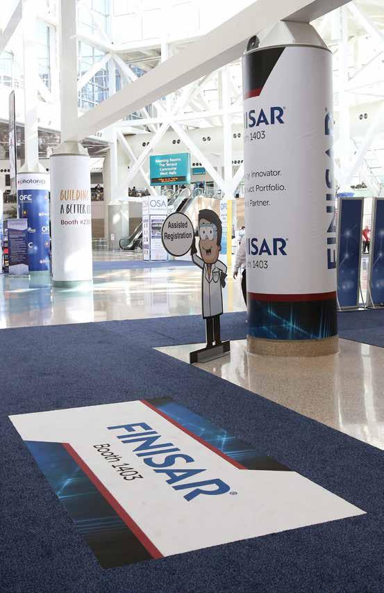 Exhibit Hall Aisle Signs $30,000 This sponsorship includes the sponsoring company s logo and booth number on ½ or ¼ of all double sided aisle signs on the