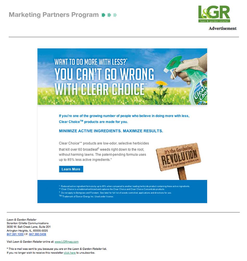 THOUGHT LEADERSHIP MARKETING PARTNERS PROGRAM Enjoy exclusive email access to qualified professionals with purchasing authority.