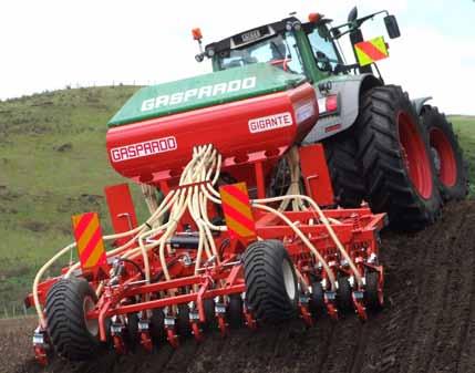 GIGANTE VERSATILITY ON FIELD! GIGANTE Gigante air drill offers a full range of working width from 13 to 30 feet, to match requirements of farms of different acreage!