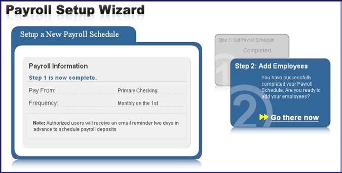 This setup wizard will walk the business user through a simple three step process as is outlined on this screen.