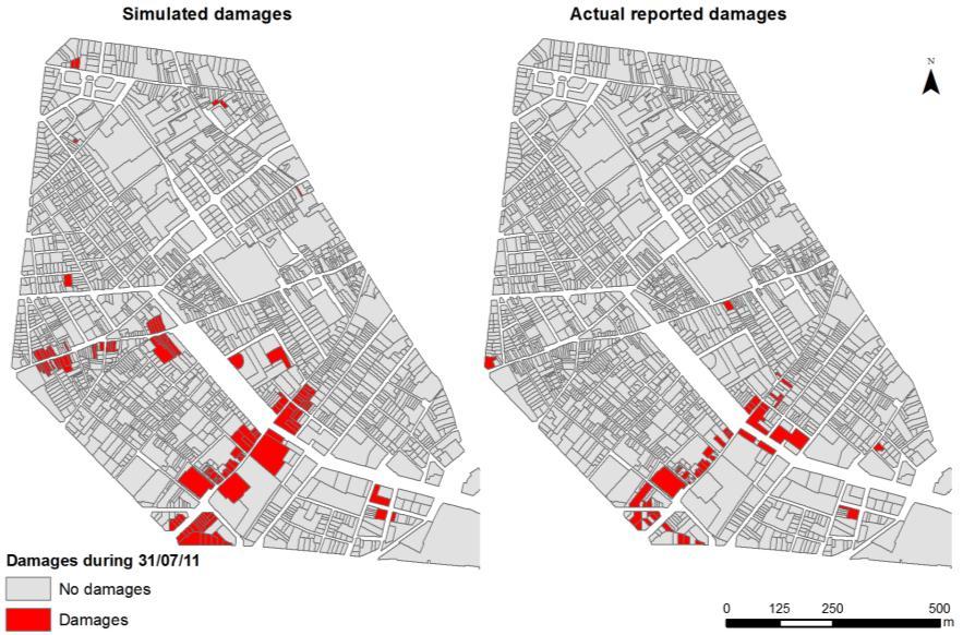 Depth damage curves Buildings Calibration and validation of the curves has been undertaken using: Surveys of the event occurred in 30/07/2011 to validate some qualitative