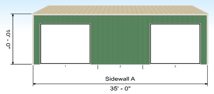 3-D view Side wall A