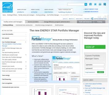 Benchmarking Using Portfolio Manager: www.energystar.