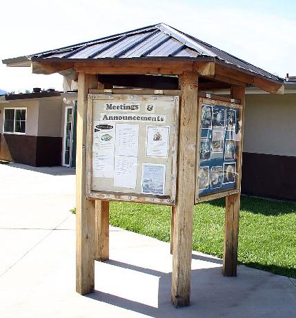 Chapter : Localizing Community Development Figure -3 A kiosk built by the High School s very-capable woodshop class.
