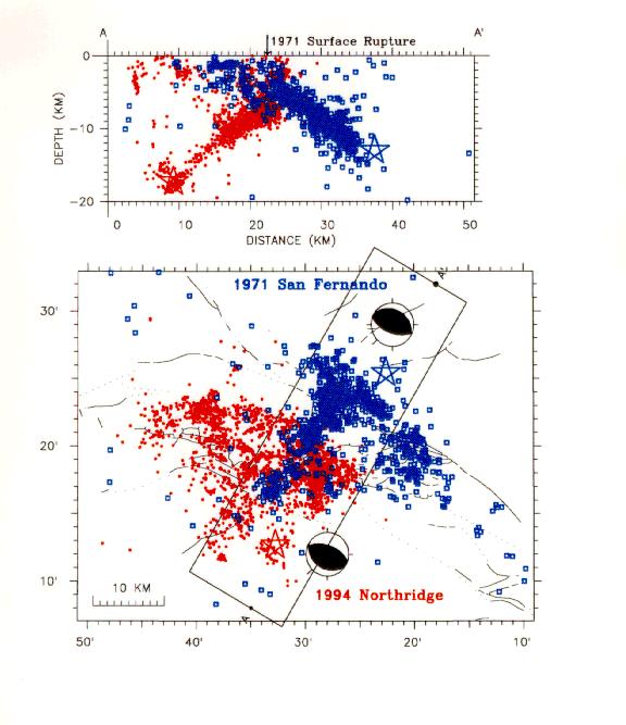 Northridge Earthquake Summary Similar in location and size as the 1971 San Fernando earthquake (Blue)