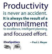 PRODUCTIVITY The ratio of effectiveness (output) to the cost of achieving that level of effectiveness (Mahoney, 1988).