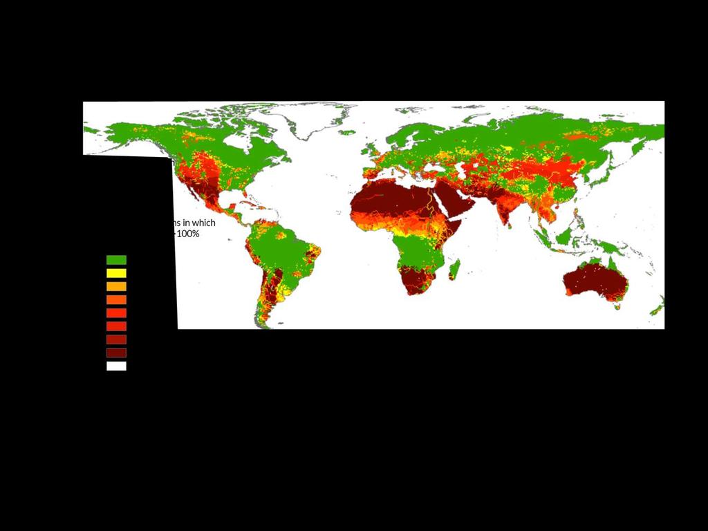 INCREASING WATER SCARCITY Two thirds of the world s population