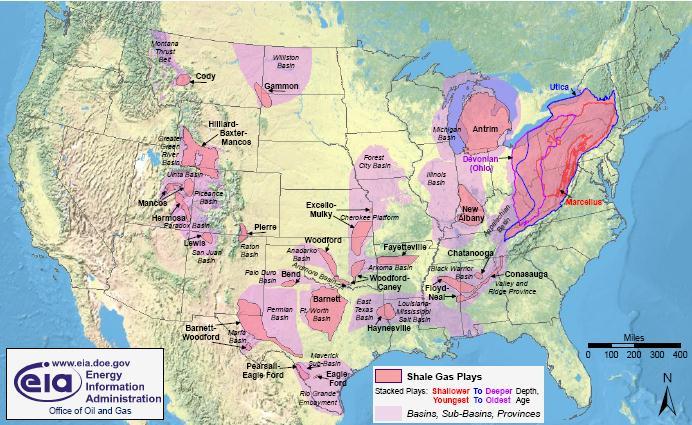 USA Shale Gas Potential Resource