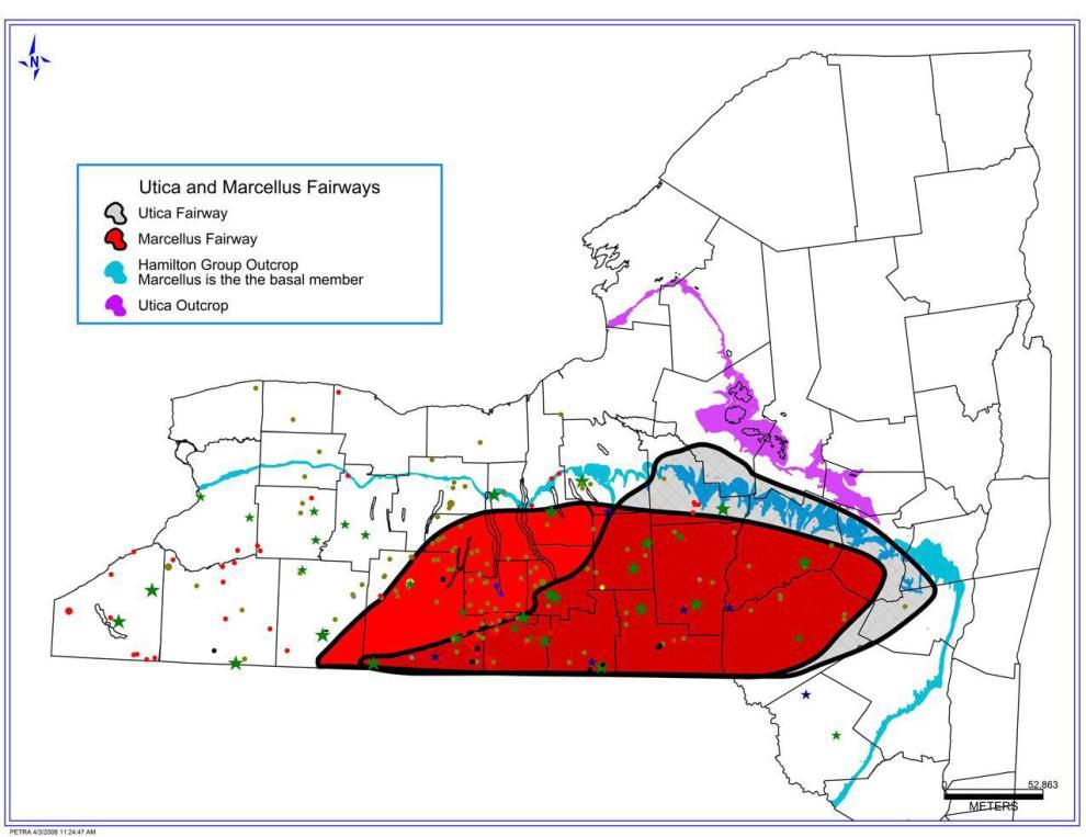 Estimated Potential Resource: New York Marcellus and Total Devonian Shale Gas Total Devonian Shale Resource: Total Devonian Recoverable: Total Marcellus Resource: Total Marcellus Recoverable: 163-313