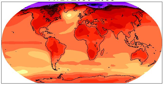 Zonal (east-west) Temperature Changes: 2090 minus 1990 Temperature scaled by global average temperature change Temperature Change