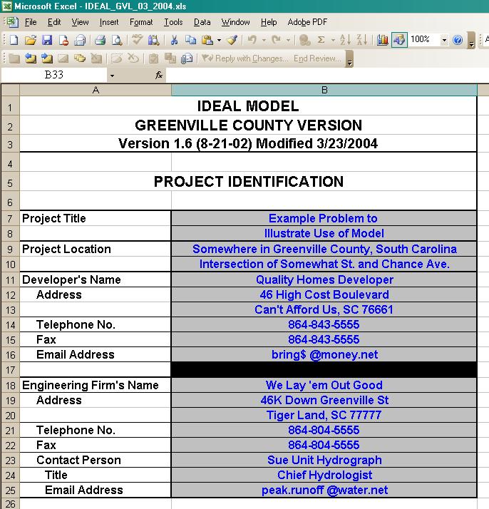 OCRM Spreadsheet version + A Developed by Woolpert with J.C. Hayes and Associates as a subcontractor + Drs.