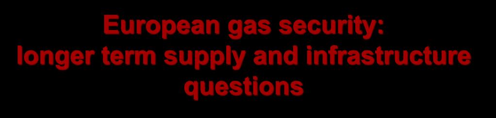 European gas security: longer term supply and infrastructure questions Longer term supply: from where is Europe likely to receive additional gas post-2020?
