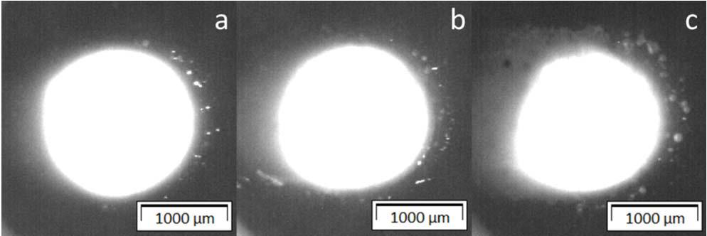 Sörn Ocylok et al. / Physics Procedia 56 ( 2014 ) 228 238 235 Fig. 10. Variation of feed rate (a) 300 mm/min; (b) 600 mm/min; (c) 1200 mm/min.