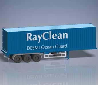 The RayClean TM OnShore System The DESMI RayClean TM UV-lamps have a very long lifetime, approx.