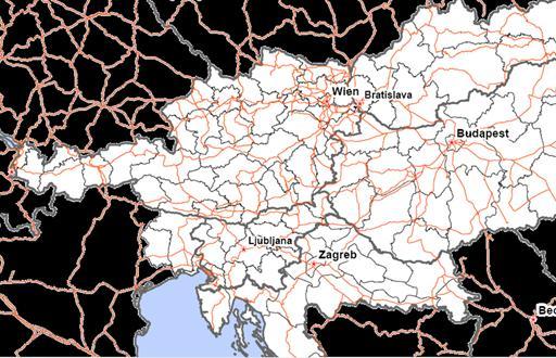 SETA- Corridor: Railway Network and Project Area Saxony,