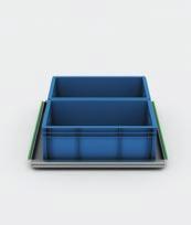 FLEXIBILITY AND VERSATILITY: THE PROCESS- ORIENTATED SOLUTION The ability to perfectly organise items within each tray enables the available space in the storage system to be exploited to the full,