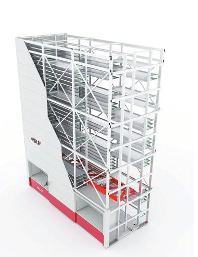 A MODULAR, FLEXIBLE, RELIABLE STRUCTURE Front storage position Rear storage position Tray storage columns SILO 2 is made up of shifting trays arranged on both sides of the storage system (front and