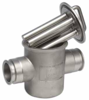 FERROUS TRAPS MODEL B HEIGHT PIPE SIZE All 316 stainless steel construction Cast body Pressure up to 150 psi Glass bead surface finish Ferrule units sanitary construction For product and CIP