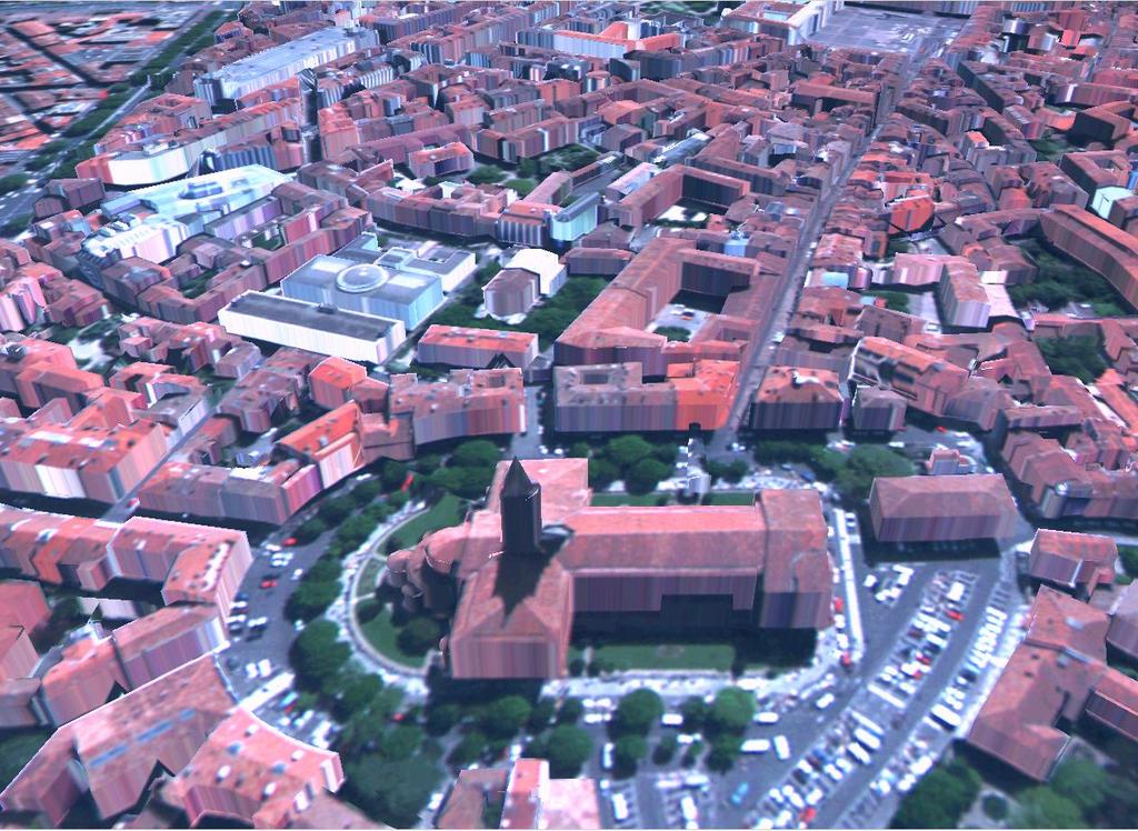 3D 3D navigation over Toulouse city Airborne