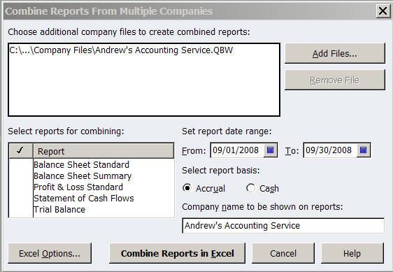 Combining Financial Reports from Multiple Enterprise Solutions Data Files The detailed report grid includes: Type of