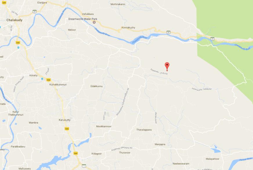 LOCATION MAP OF THE PROJECT AREA WITH CO ORDINATES LEASE AREA: Village: Ayyampuzha Taluk: Aluva District: