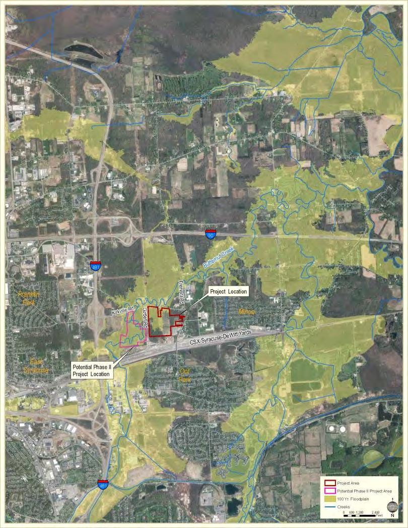 Site Characteristics In Butternut Creek floodplain Potential habitat for federally protected bat species Endangered Indiana bat maternity roost site within 225 yards of site