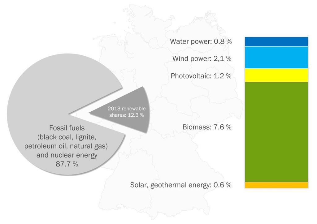 Biomass in the energy system Percentage of final energy consumption generated from renewables in