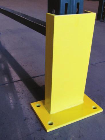 Single-guard end row protector Double-guard end row protector Double-deep end row protector A quick and economical solution to forklifts cutting too close at