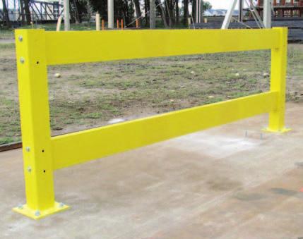 Rails made from 8 structural steel channel 4 Quickly add a safety barrier where you need it in front of your
