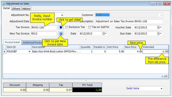 Tax for Shipping Shipping VIA Expense A/C Notes Input the total shipping tax. Select transportation company. Select expense account for shipping cost. Put any note here.