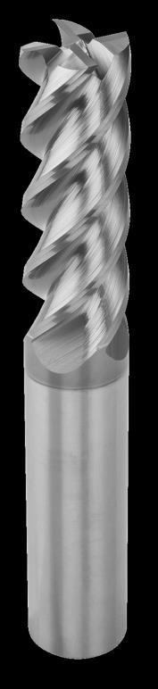 CARBIDE END MILLS 4 TEETH WITH HELIX 45 OR452 < 60 HRc < 1600 N/mm2 steel stainless steels cast iron