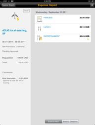 the credit card items Submission of the receipts via mobile app or email Expense report creation via