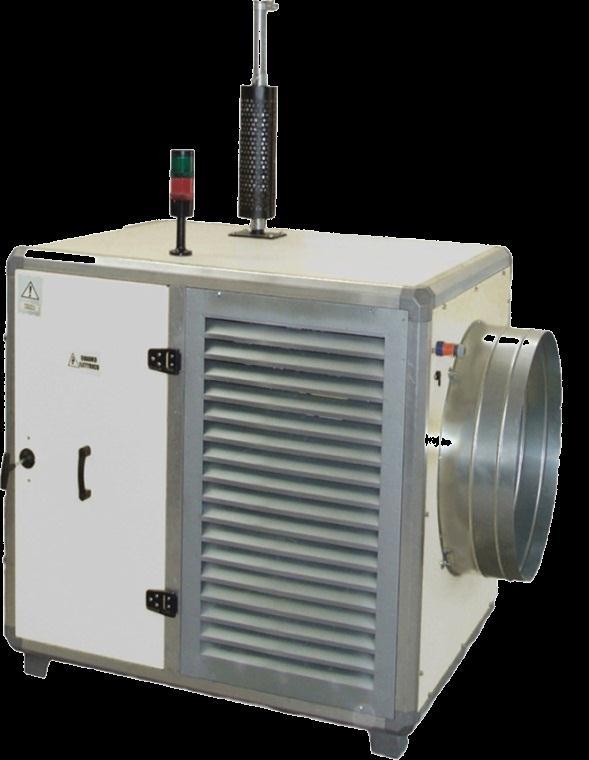 The fan of emergency heating unit is driven by diesel or electrical aggregate for non-stop